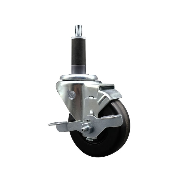 Service Caster 3.5'' SS Phenolic Wheel Swivel 1'' Expanding Stem Caster SCC-SSEX20S3514-PHS-1 - main